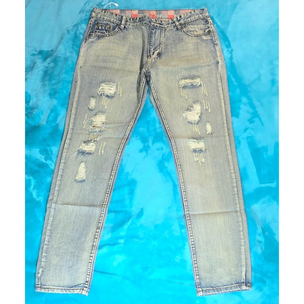 NWT Junya Watanabe Semantic Men's Distressed Straight Leg  Jeans Size 36/31